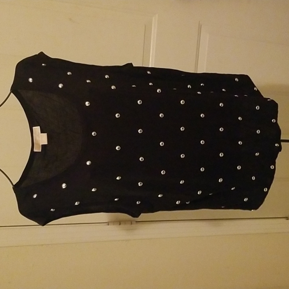 Michael Kors black with metal dots top